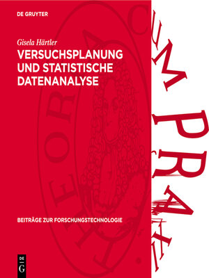 cover image of Versuchsplanung und statistische Datenanalyse